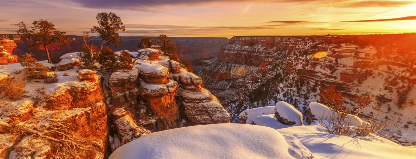 Grand canyon in the winter